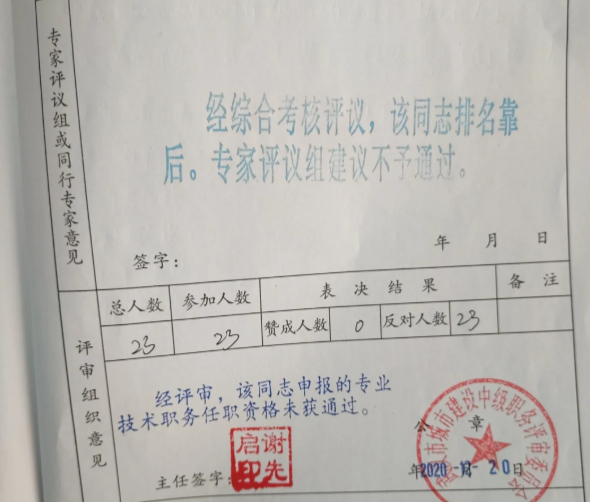 这是犯了什么滔天大罪吗?评审专家全员反对 这是犯了什么滔天大罪吗?评审专家全员反对